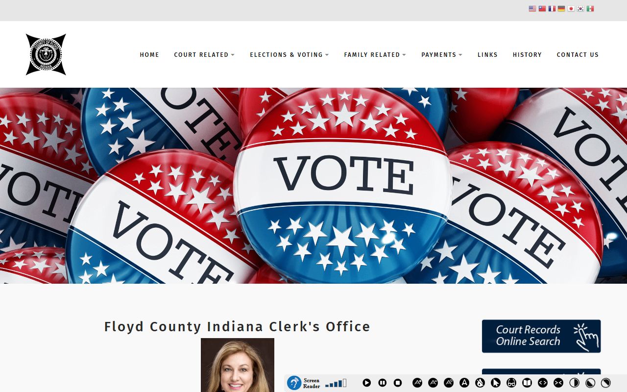 Floyd County Clerk records home page