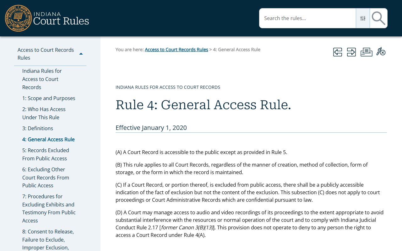 Floyd County arrest records Rule 4 public charge access