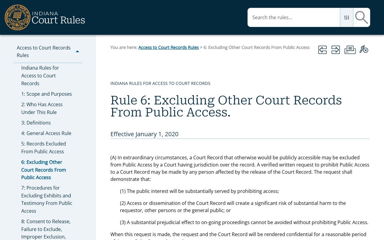 Floyd County arrest records Rule 6 exclusion process