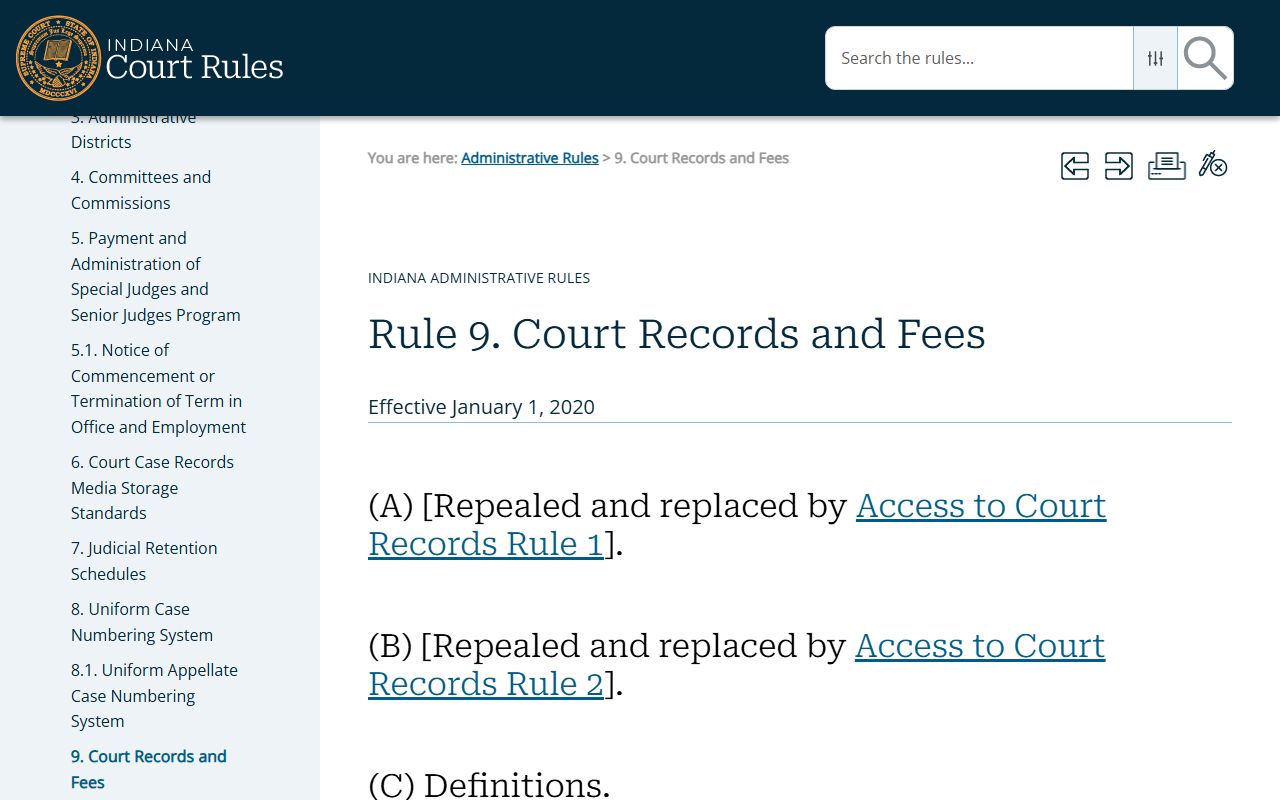 Floyd County arrest records Administrative Rule 9 remote access
