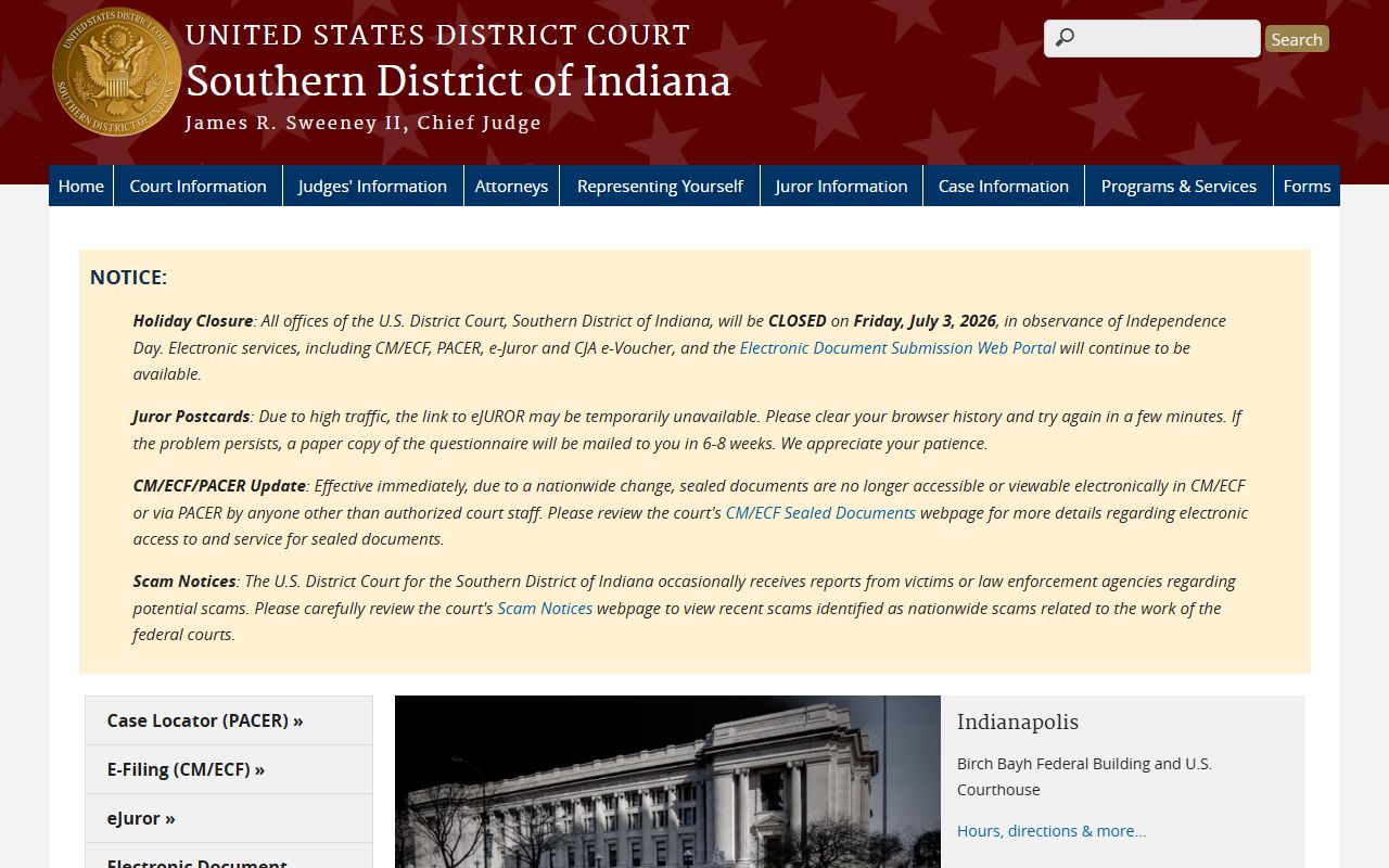 Floyd County court dockets federal district court source