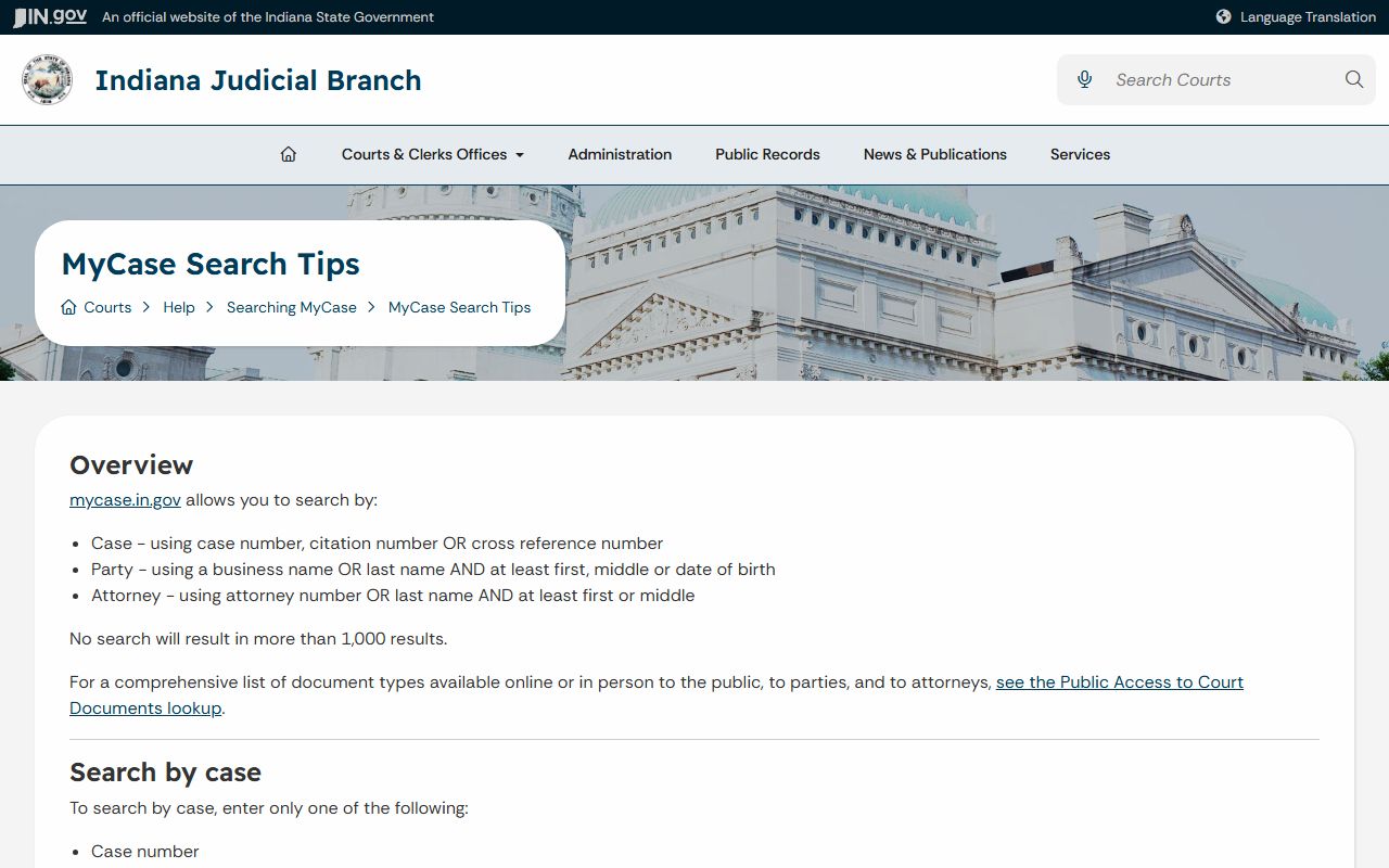 Floyd County court records search tips