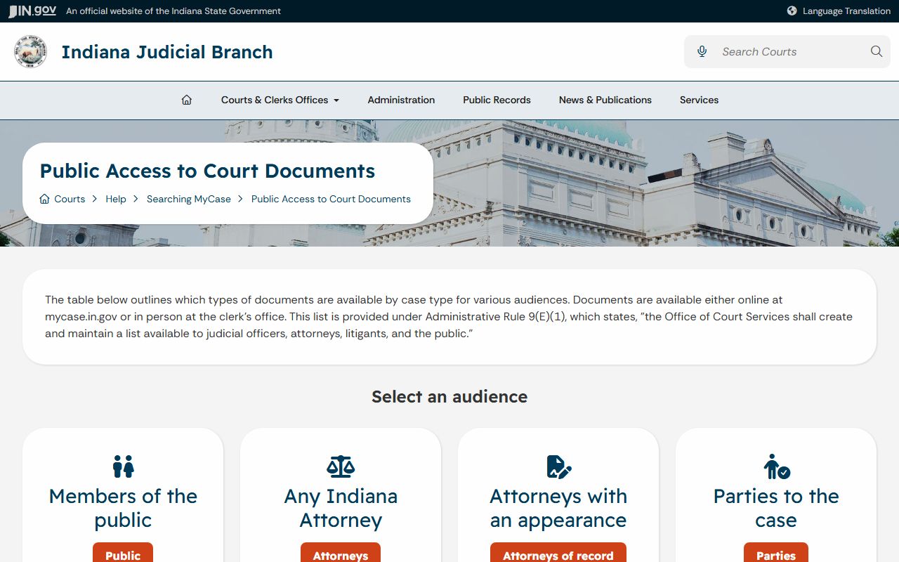 Floyd County court records document access guidance