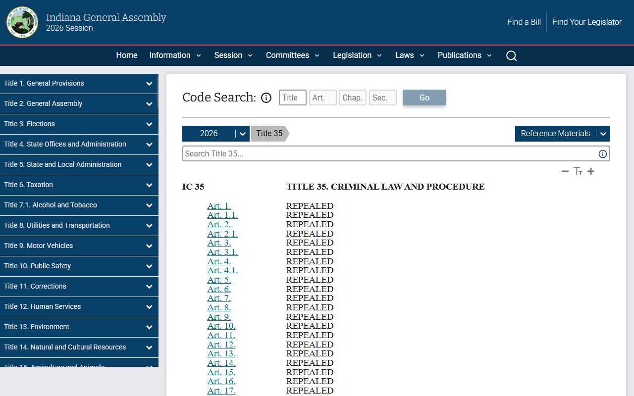 Floyd County criminal court records Indiana criminal statutes