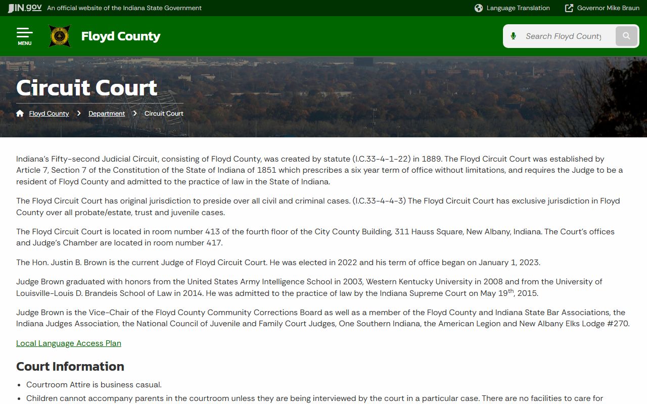 Floyd County Circuit Court Superior Court records Circuit Court