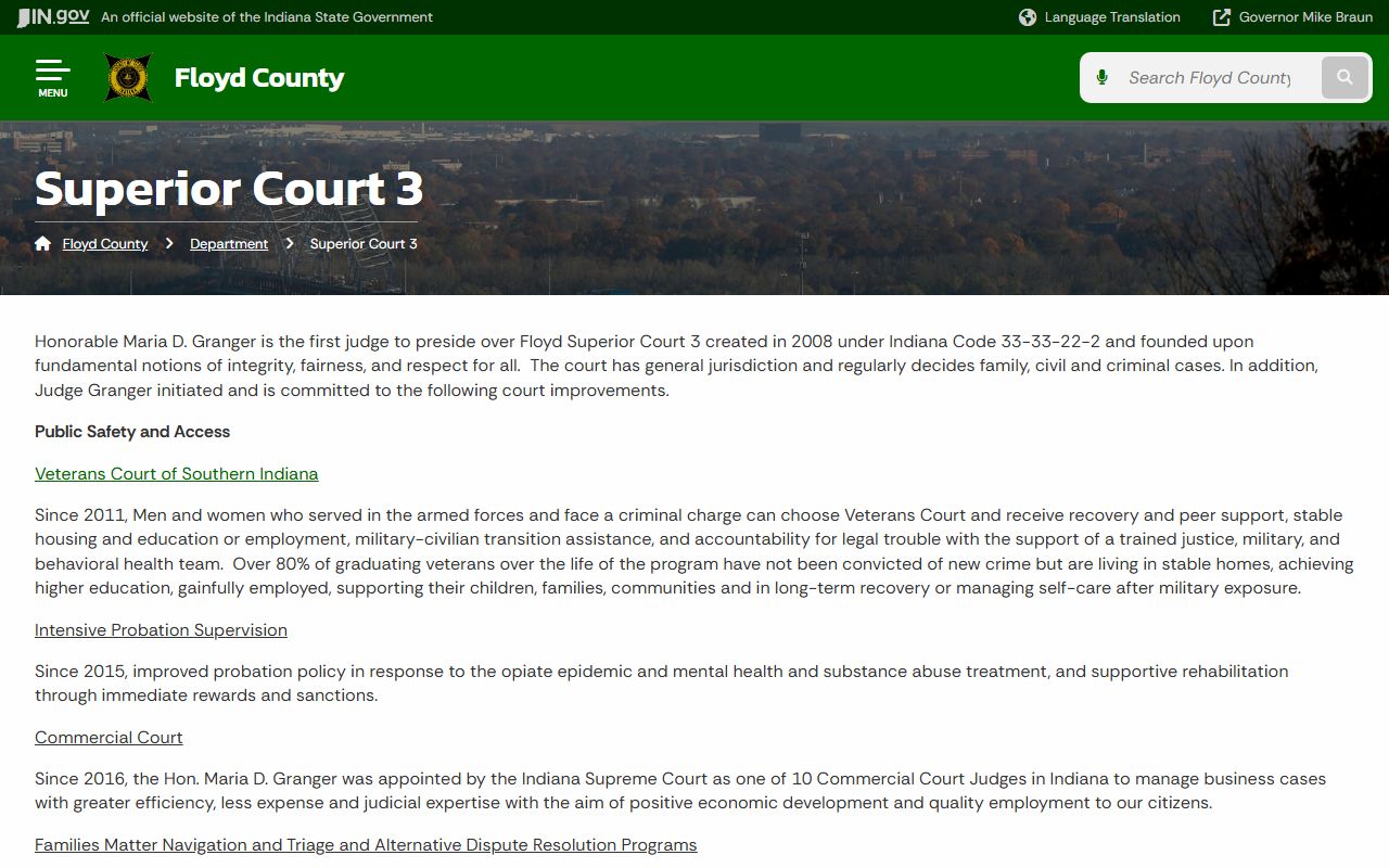 Floyd County Circuit Court Superior Court records Superior Court 3