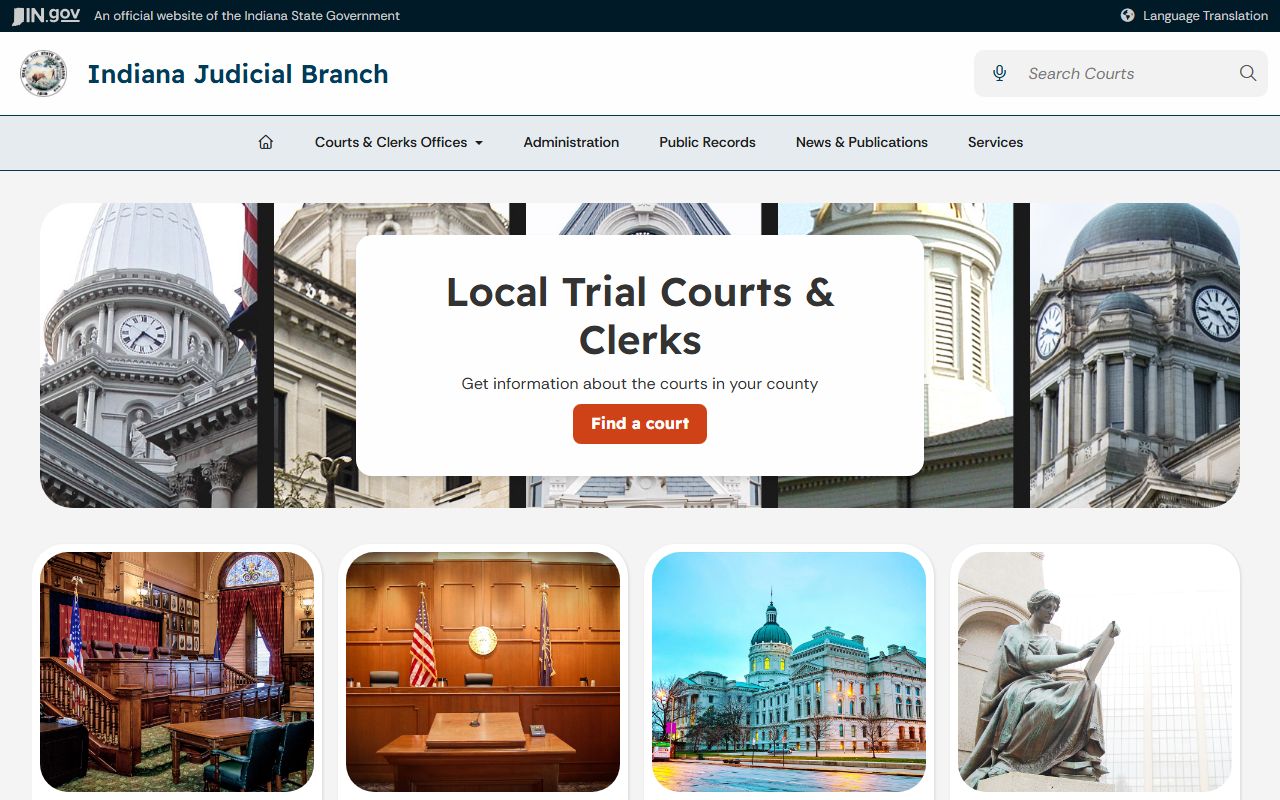 Floyd County court records in the Indiana trial court and clerk directory