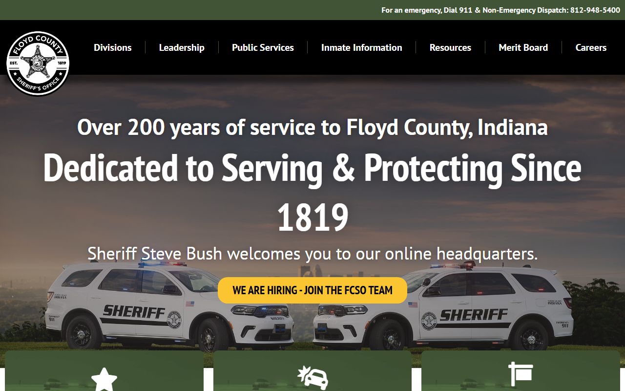 Floyd County inmate records Sheriff's Department home page