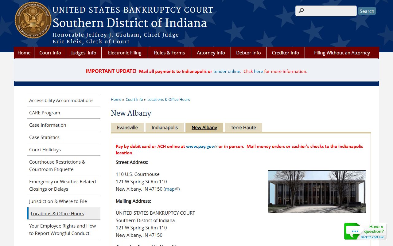 Floyd County probate records bankruptcy court New Albany division distinction